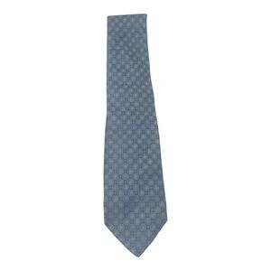 Valentino Silk Geometric Pattern Designer Tie Blue White Made in Italy